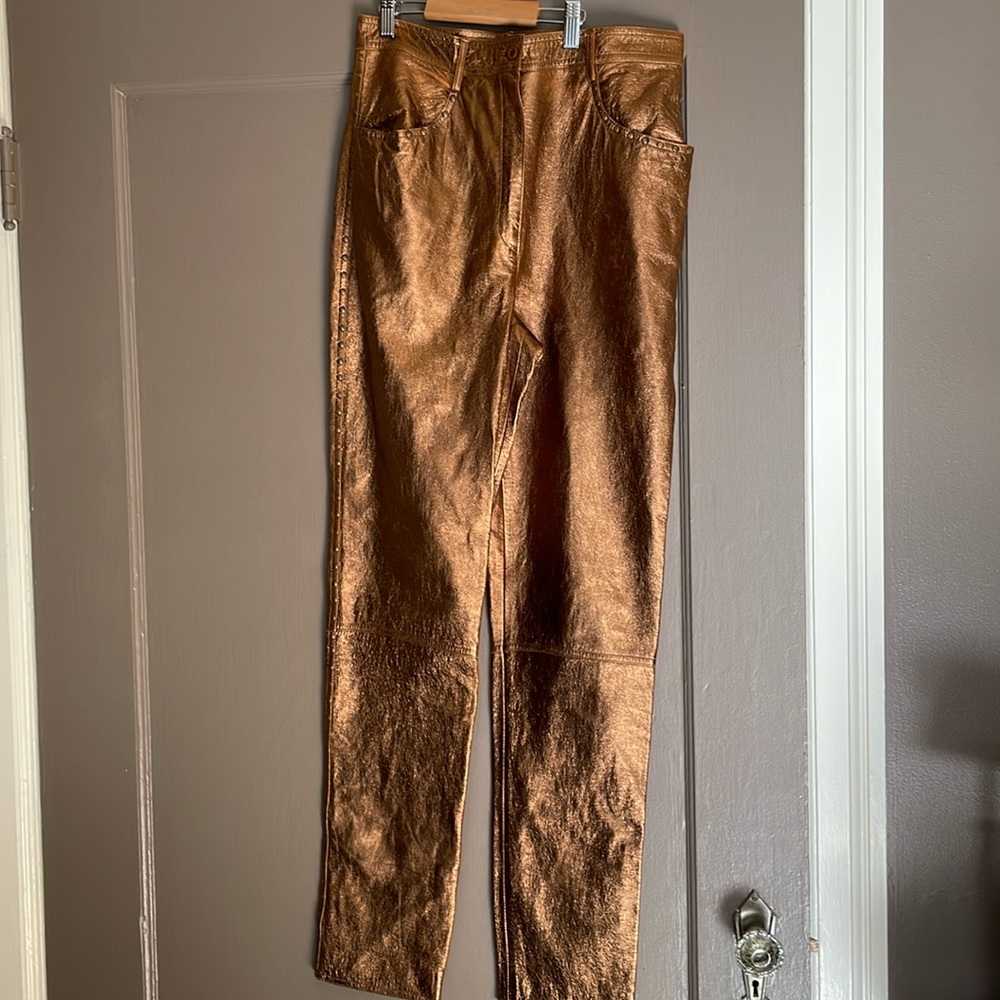 Vintage Emanuel Ungaro leather pants